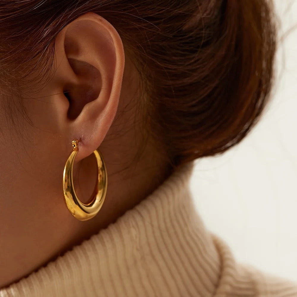 Sanaa Hoops | 18K Gold Plated