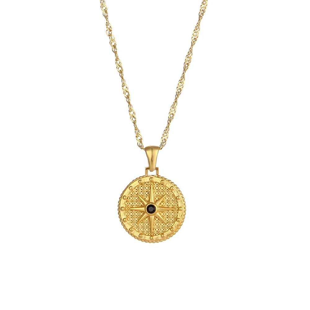 Arya North Star Necklace | 18K Gold Plated