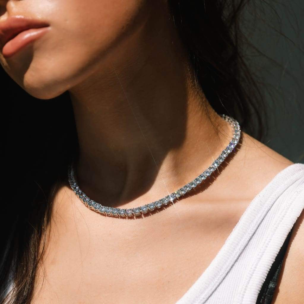 Silver Tennis Necklace | Unisex