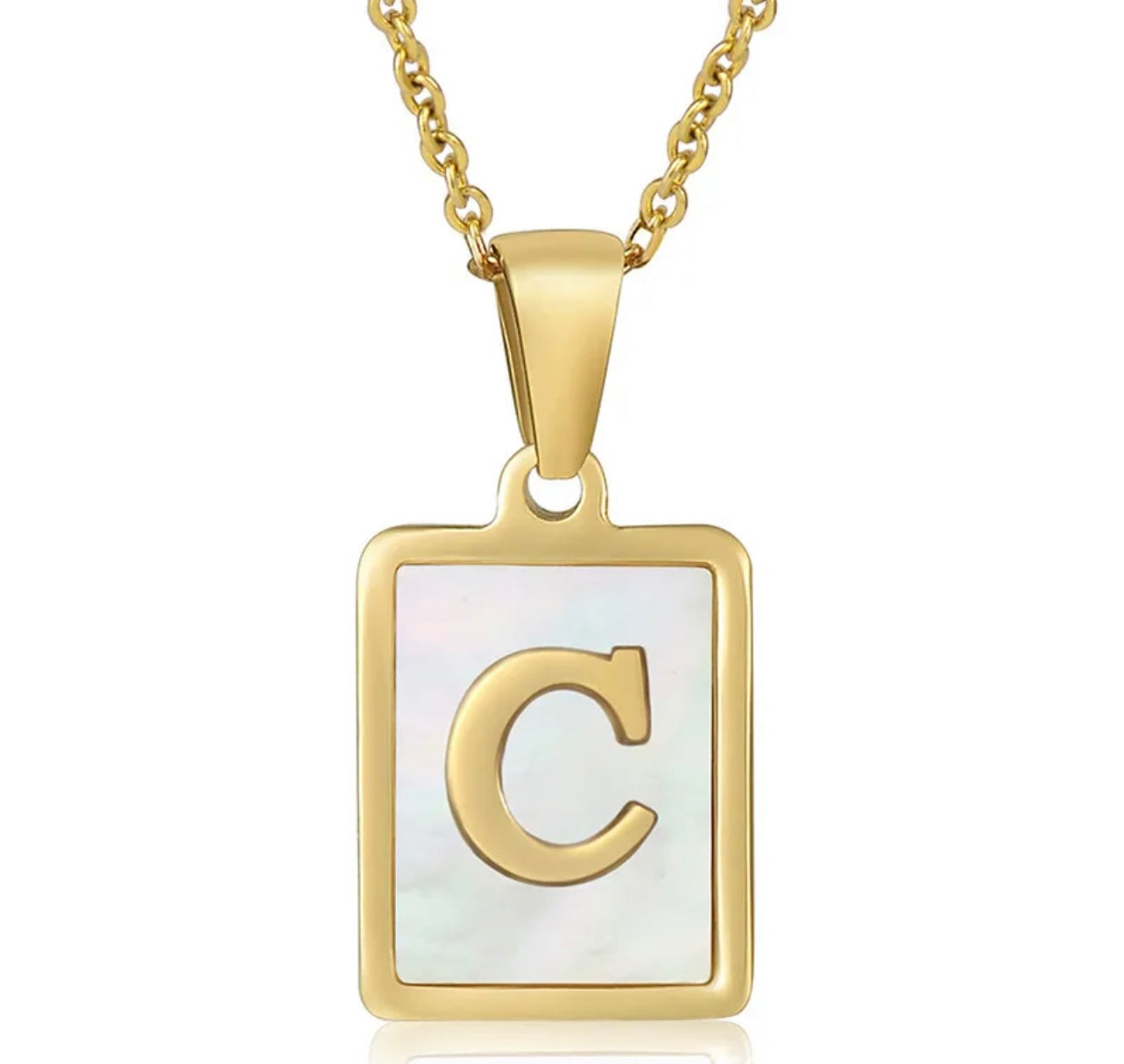 Pearl Initial Necklace