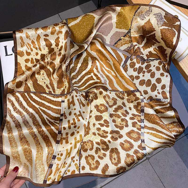 Animal Print Silk Scarf